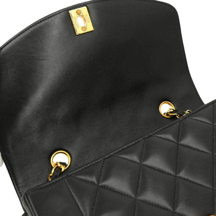 Chanel 1994-1996 Black Lambskin Small Diana Shoulder Bag