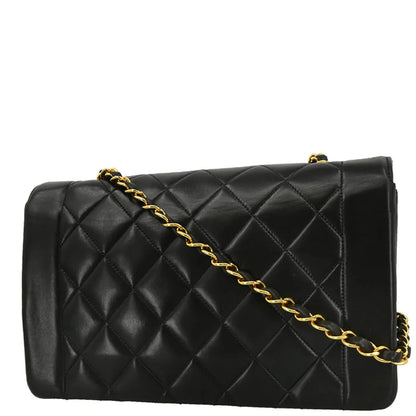 Chanel Black Lambskin Medium Diana Shoulder Bag