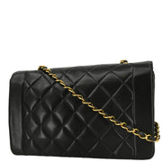Chanel 1994-1996 Black Lambskin Medium Diana Shoulder Bag