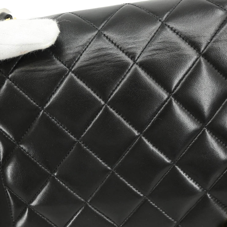 Chanel 1994-1996 Black Lambskin Medium Diana Shoulder Bag