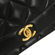 Chanel 1994-1996 Black Lambskin Medium Diana Shoulder Bag