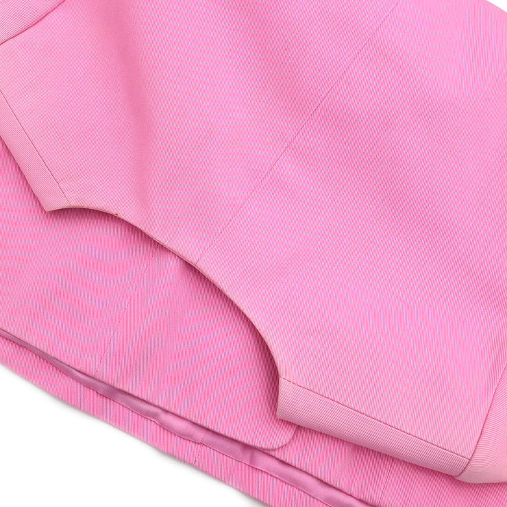 Celine Setup Suit Jacket Skirt Pink #36