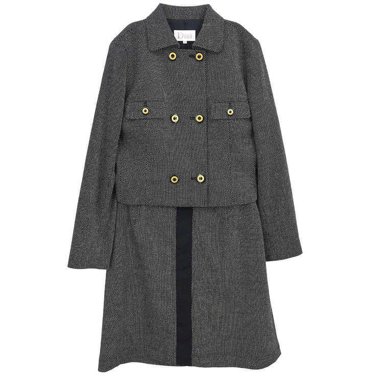 Christian Dior Setup Suit Jacket Skirt Black #M