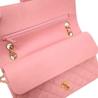 Chanel Pink Caviar Medium Double Flap Shoulder Bag