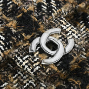 Chanel 2005-2006 Brown Wool East West Shoulder Bag