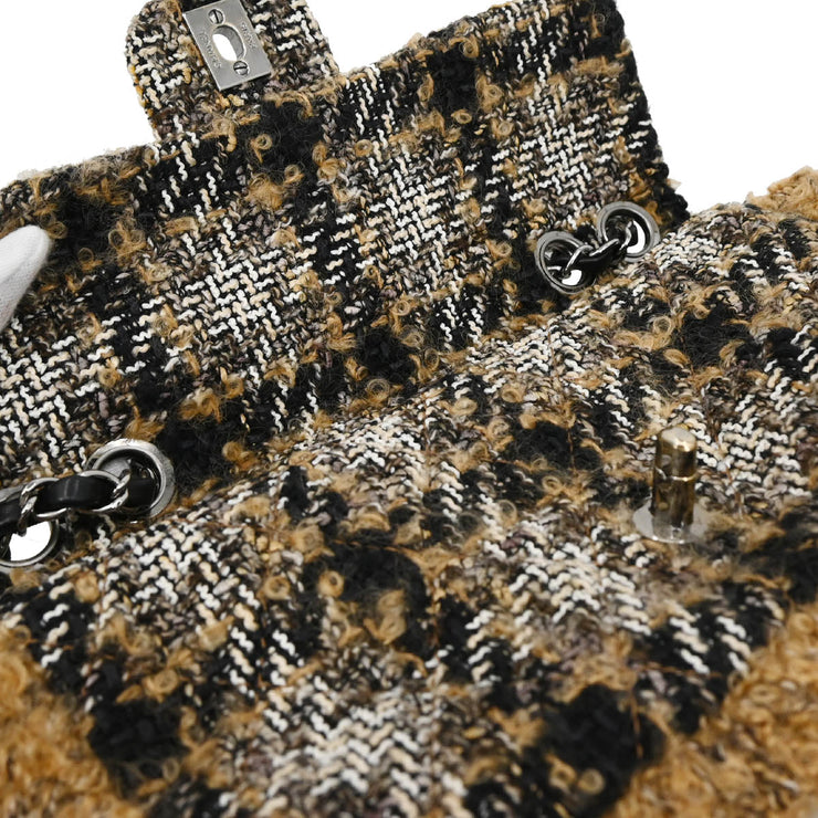 Chanel 2005-2006 Brown Wool East West Shoulder Bag