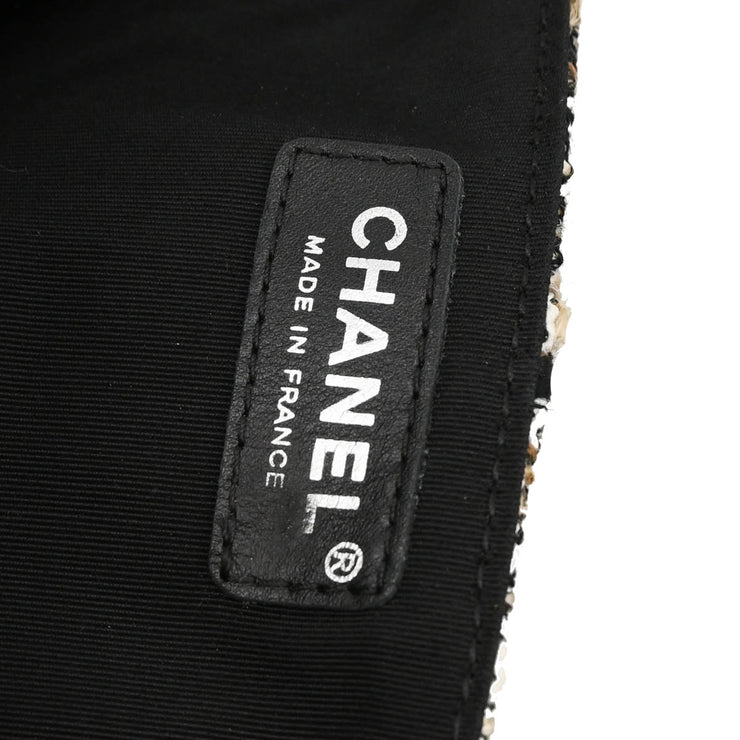 Chanel 2005-2006 Brown Wool East West Shoulder Bag