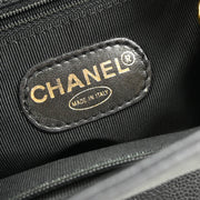 Chanel 1996-1997 Black Caviar Triple CC Backpack