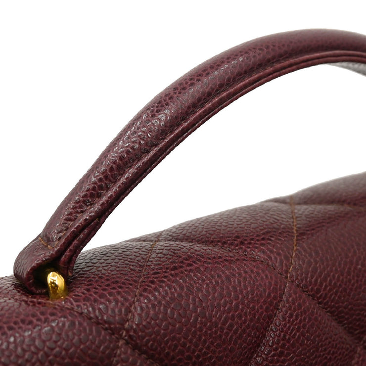 Chanel 1994 Bordeaux Caviar Briefcase Business Handbag
