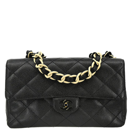 Chanel 1996-1997 Black Caviar Single Flap Shoulder Bag