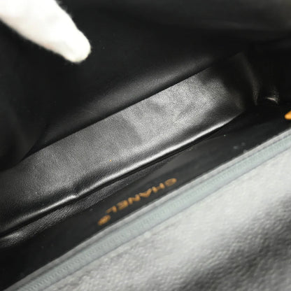 Chanel 1996-1997 Black Caviar Single Flap Shoulder Bag