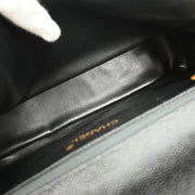Chanel 1996-1997 Black Caviar Single Flap Shoulder Bag