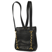Chanel 1996-1997 Black Caviar Triple CC Backpack
