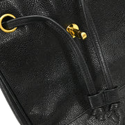 Chanel 1996-1997 Black Caviar Triple CC Backpack