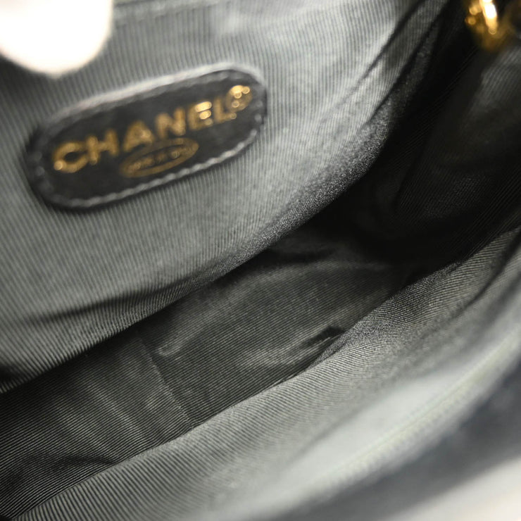 Chanel 1996-1997 Black Caviar Triple CC Backpack