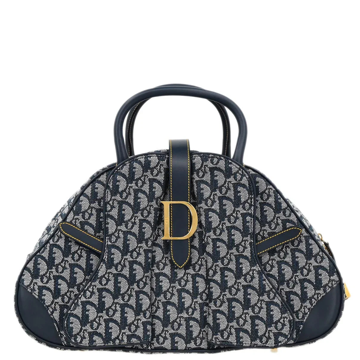 Christian Dior Navy Double Saddle Trotter Handbag