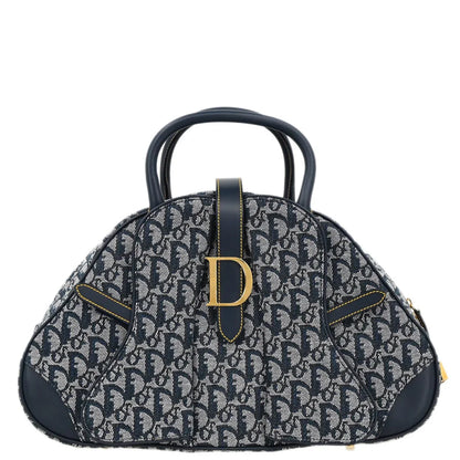 Christian Dior Navy Double Saddle Trotter Handbag