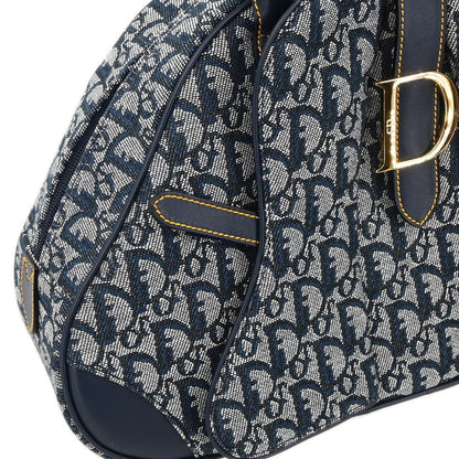 Christian Dior Navy Double Saddle Trotter Handbag