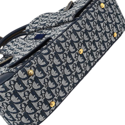 Christian Dior Navy Double Saddle Trotter Handbag