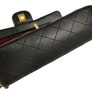 Chanel 1994-1996 Black Lambskin Small Classic Double Flap Shoulder Bag