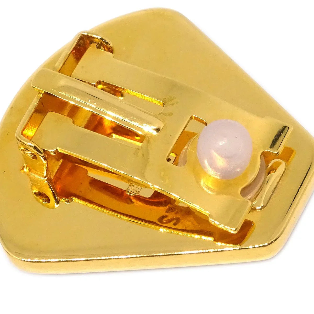 Hermes Gold Enamel Cloisonne Ware Earrings Clip-On