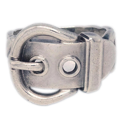 Hermes Deux anneaux Ring Silver #53