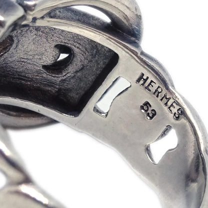 Hermes Deux anneaux Ring Silver #53
