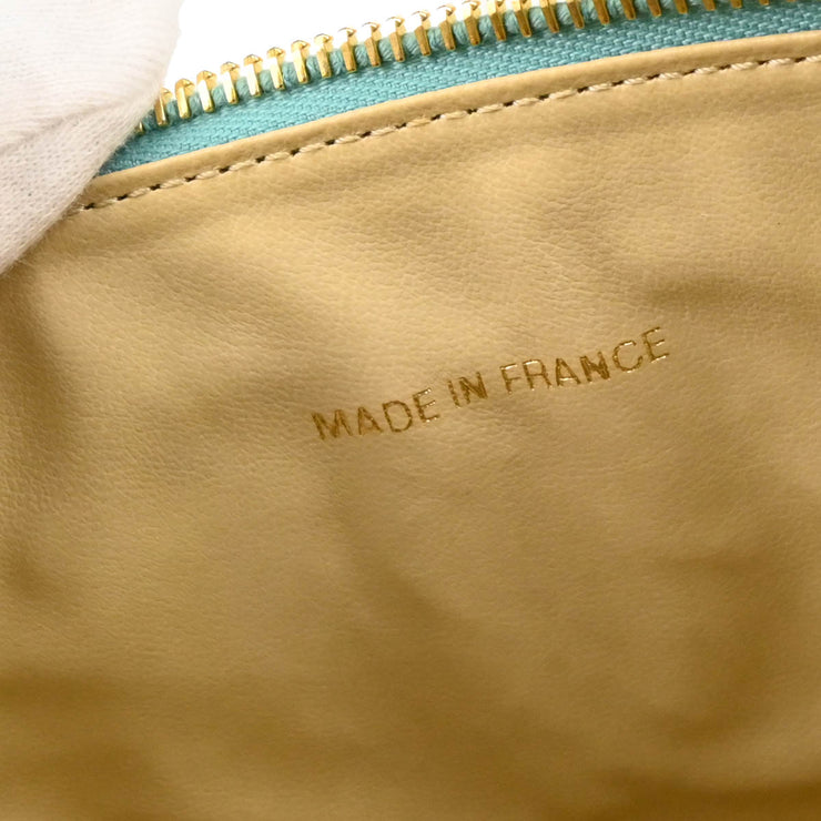 Chanel 1997-1999 Green Caviar Timeless Vanity Handbag