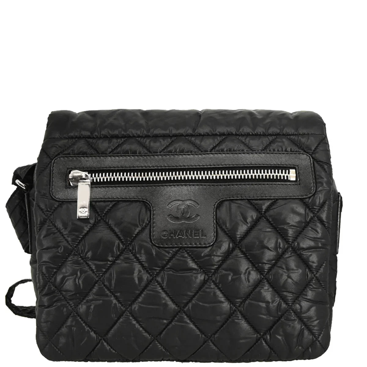 Chanel 2009-2010 Black Nylon Coco Cocoon Messenger Bag