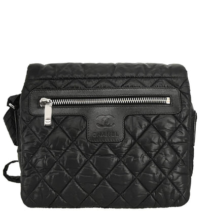 Chanel 2009-2010 Black Nylon Coco Cocoon Messenger Bag