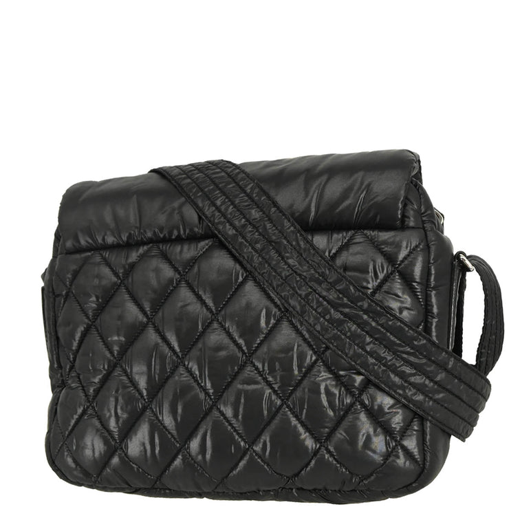 Chanel 2009-2010 Black Nylon Coco Cocoon Messenger Bag