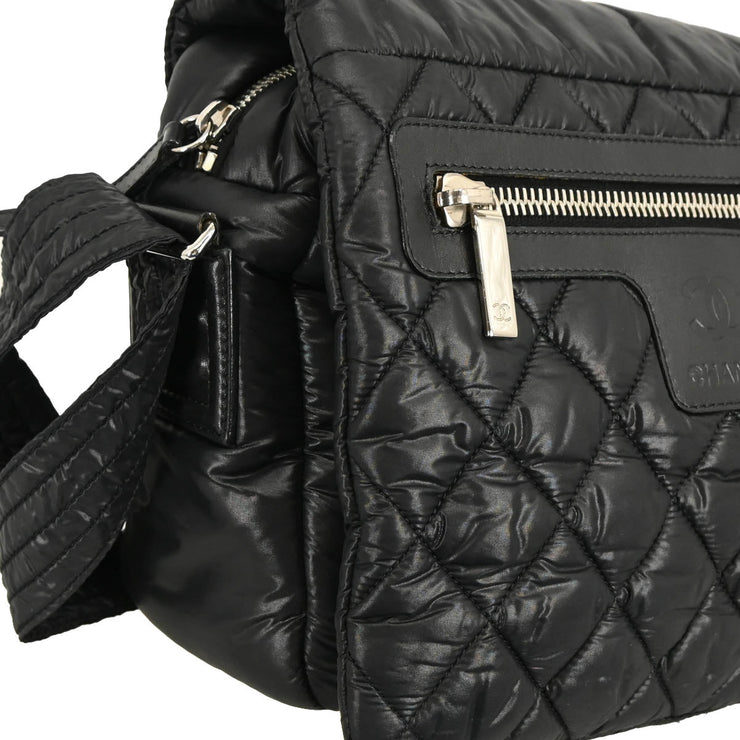 Chanel 2009-2010 Black Nylon Coco Cocoon Messenger Bag