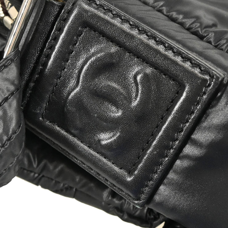 Chanel 2009-2010 Black Nylon Coco Cocoon Messenger Bag