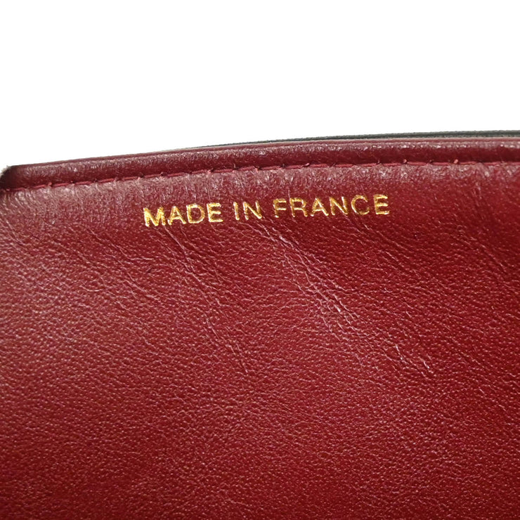 Chanel 1997-1999 Black Lambskin Medium Classic Double Flap Shoulder Bag