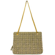 Chanel 1994-1996 Gray Tweed Chain Shoulder Bag