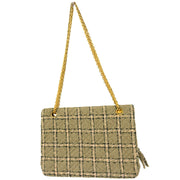 Chanel 1994-1996 Gray Tweed Chain Shoulder Bag