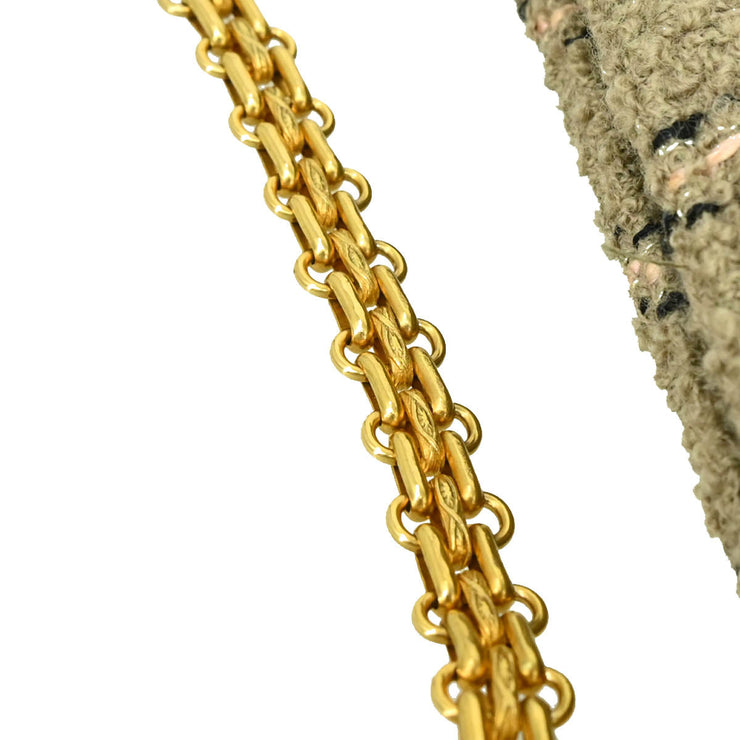 Chanel 1994-1996 Gray Tweed Chain Shoulder Bag