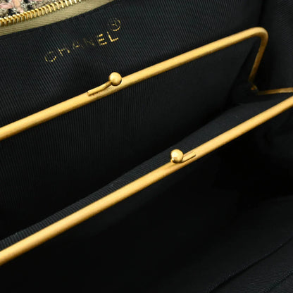 Chanel 1994-1996 Gray Tweed Chain Shoulder Bag