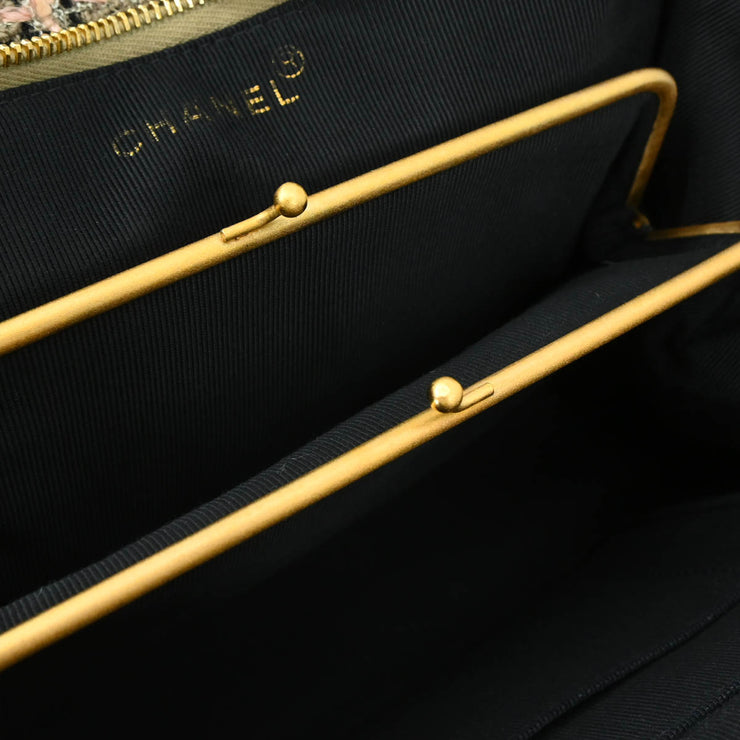 Chanel 1994-1996 Gray Tweed Chain Shoulder Bag