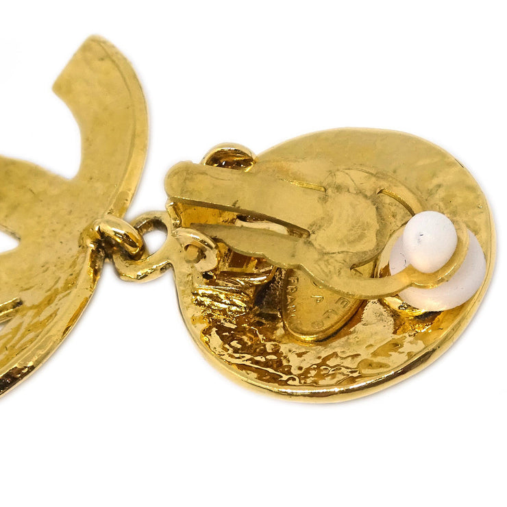 Chanel Dangle Earrings CC Clip-On Gold 94P
