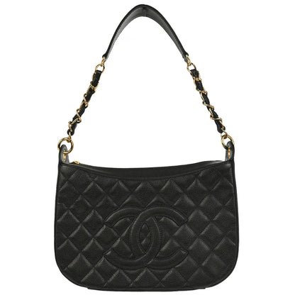 Chanel 2004-2005 Black Caviar Shoulder Bag