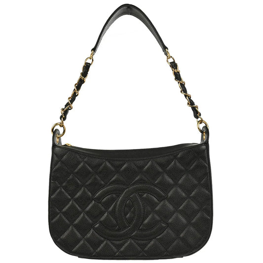 Chanel 2004-2005 Black Caviar Shoulder Bag