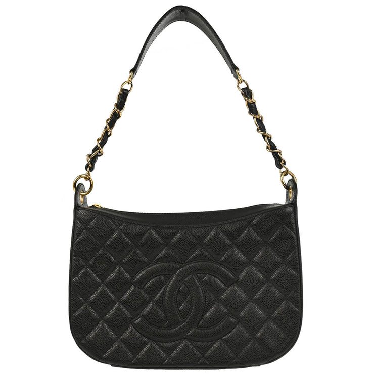 Chanel 2004-2005 Black Caviar Shoulder Bag