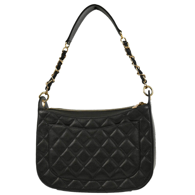 Chanel 2004-2005 Black Caviar Shoulder Bag