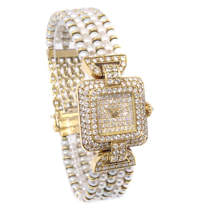 Cartier Elise Manual-winding Watch 18KYG Diamond Pearl