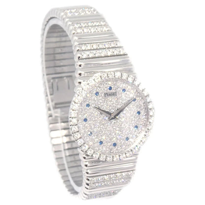 Piaget Tradition Ref.9706G505 Manual-winding Watch 18KWG Diamond Sapphire