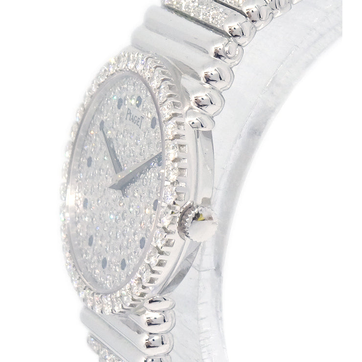 Piaget Tradition Ref.9706G505 Manual-winding Watch 18KWG Diamond Sapphire