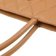 Chanel 2001-2003 Beige Caviar Medallion Tote Handbag