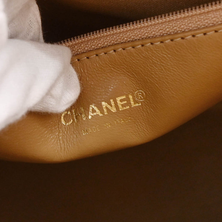 Chanel 2001-2003 Beige Caviar Medallion Tote Handbag