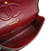 Chanel 1994-1996 Black Lambskin Medium Classic Double Flap Shoulder Bag